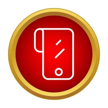 Smartphone screen protector film application process icon Stock Illustration