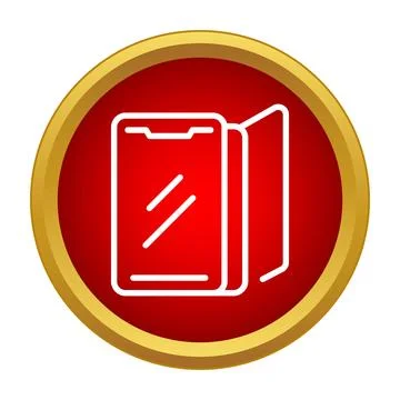 Smartphone screen protector film application icon Stock Illustration