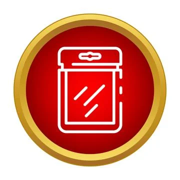 Smartphone screen protector package outline icon design Stock Illustration