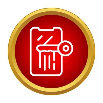 Smartphone screen protector scratch test icon Stock Illustration