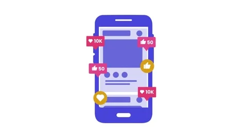 Smartphone screen receiving multiple notifications animation 库存影片 337151140