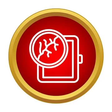 Smartphone screen receiving repair for broken glass Stock Illustration