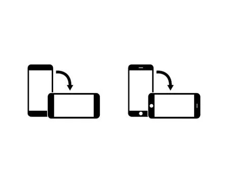 Smartphone screen rotate icon. Vector illustration EPS 10 Stock Illustration