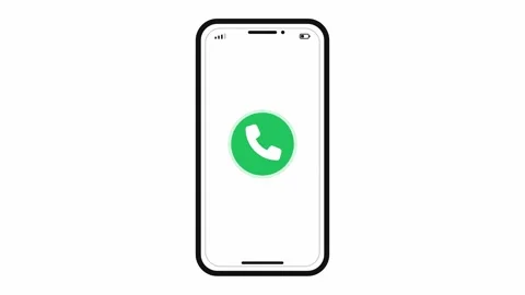 Smartphone screen showing an incoming call with a pulsing icon. 4K Stock Footage 344846611