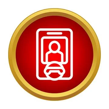 Smartphone screen showing person making a video call Stock Illustration