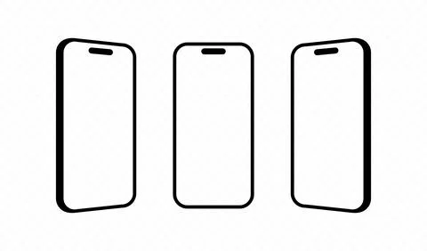 Smartphone screen silhouette vector design Stock Illustration