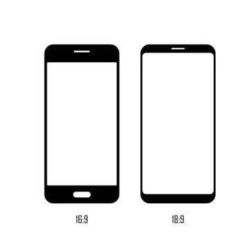 Smartphone screen size. Flat vector icon. Simple hardware icon Stock Illustration