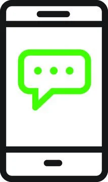 Smartphone Screen Text Message Stock Illustration