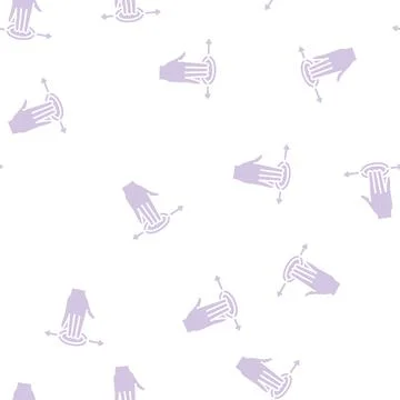Smartphone screen touch with three fingers glyph seamless pattern Stock Illustration