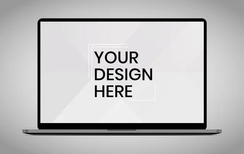 Smartphone screen on white background mock up. Phone modern screen design. mo Stock Illustration