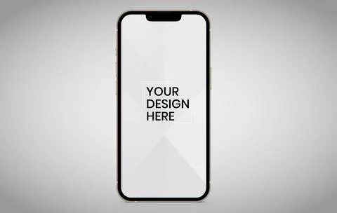 Smartphone screen on white background mock up. Phone modern screen design. mo Stock Illustration