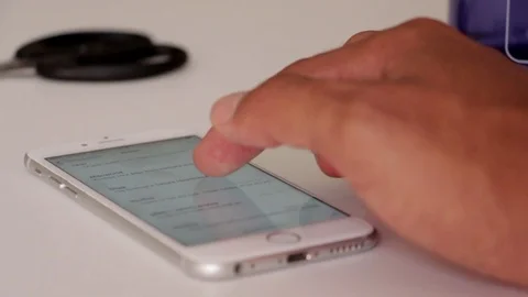 Smartphone scroll Stock Footage 98677377