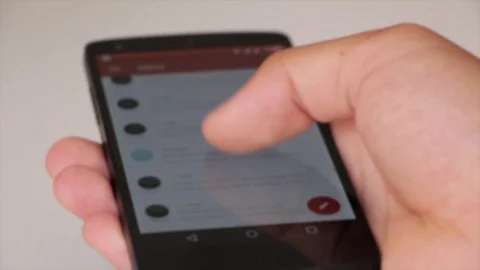 Smartphone scroll touch android Stock Footage 98677375