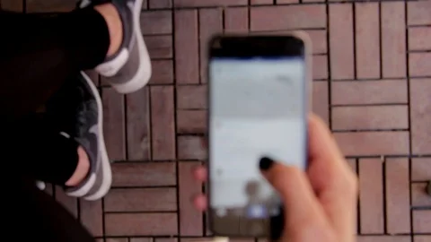 Smartphone scrolling app mobile Stock Footage 98677379