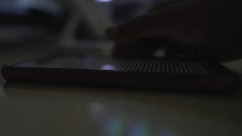 Smartphone scrolling text view footage by person hand Stock Footage 290948099