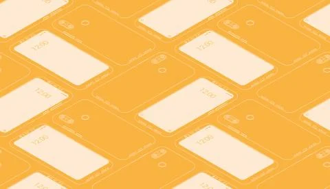 Smartphone seamless flat isometric pattern for background Stock-Illustration