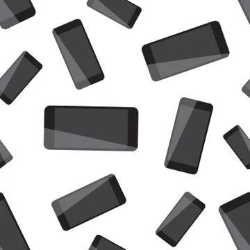 Smartphone seamless pattern background. Business flat vector illustration. Re Stock Illustration