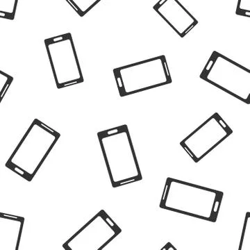 Smartphone seamless pattern background. Business concept vector illustration. Stock Illustration