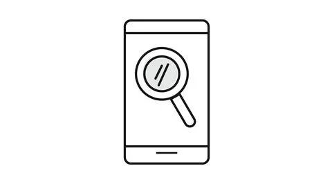 Smartphone search and mobile analysis icon イラスト素材