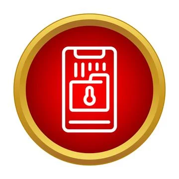 Smartphone with secure folder padlock for data privacy protection Stock Illustration