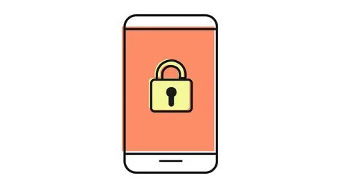 Smartphone security and mobile privacy icon Stockillustratie