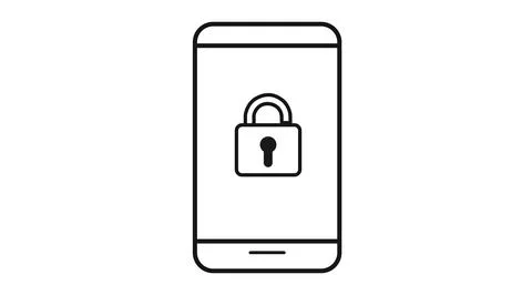 Smartphone security and mobile privacy icon Stockillustratie