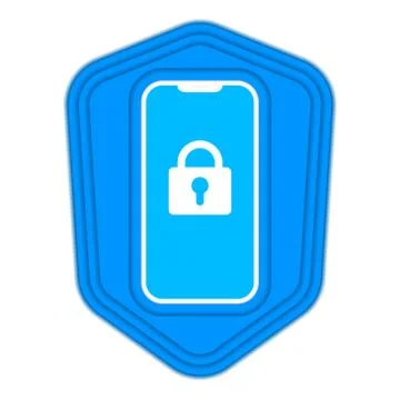 Smartphone security app Stock Illustration
