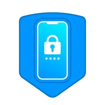 Smartphone security app Stock Illustration