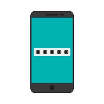 Smartphone security device isolated icon イラスト素材