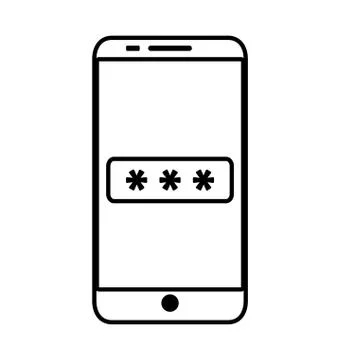 Smartphone security device isolated icon Illustrazione stock
