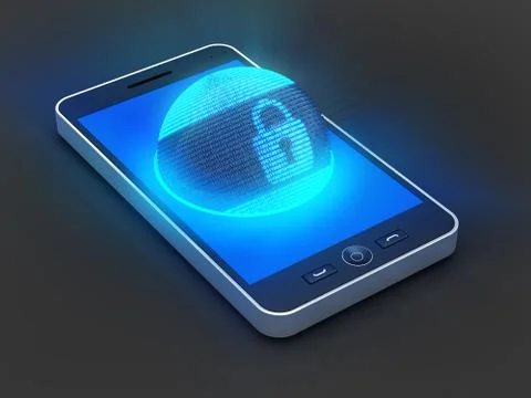 Smartphone security Stock Illustration