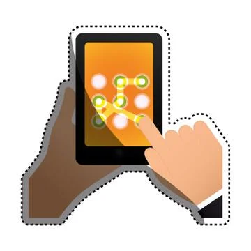 Smartphone security pattern Stockillustratie