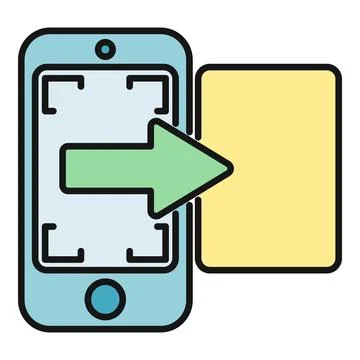 Smartphone sending data to document file icon Stock Illustration