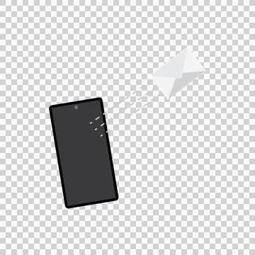 Smartphone Sending Email Message Icon for Digital Communication 스톡 일러스트