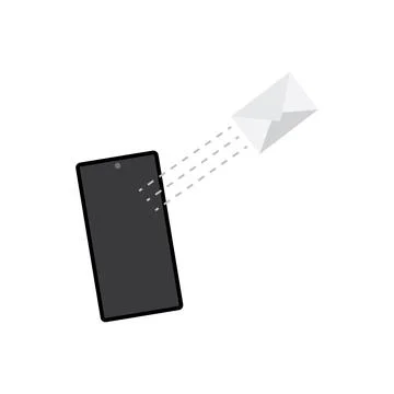 Smartphone Sending Email Message Vector Icon for Digital Communication 스톡 일러스트