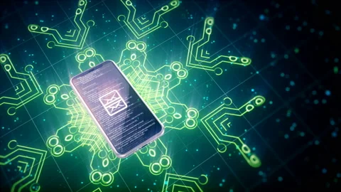 Smartphone sending a message Stock Footage 102657912
