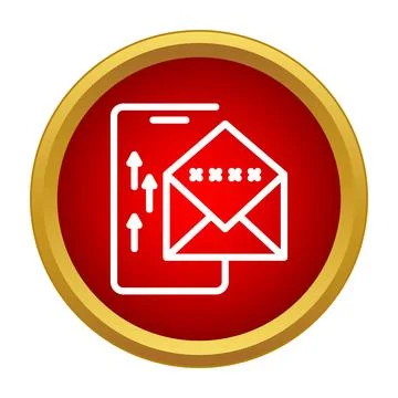 Smartphone sending secure encrypted email message icon Stock Illustration