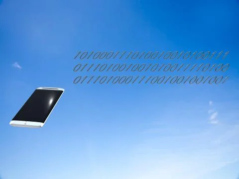 Smartphone with serial digital num Stock Illustration