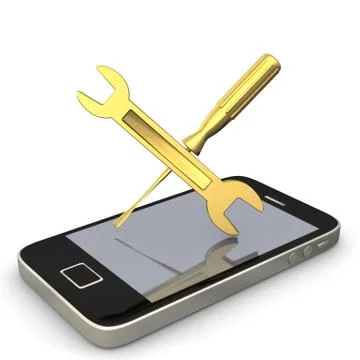 Smartphone service Stock Illustration