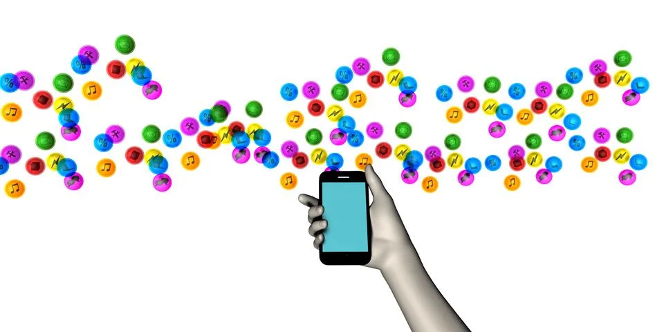 Smartphone Services Stock Illustration