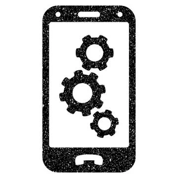 Smartphone Settings Grainy Texture Icon 스톡 일러스트