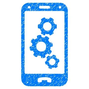 Smartphone Settings Grainy Texture Icon 스톡 일러스트