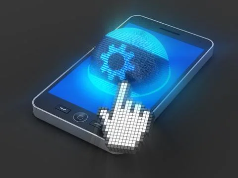 Smartphone settings Stock Illustration