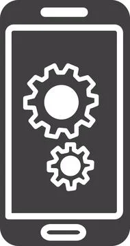 Smartphone settings Stock Illustration