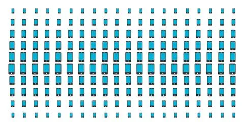 Smartphone Shape Halftone Effect Stock Illustration