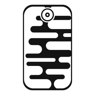 Smartphone showing abstract data visualization icon 스톡 일러스트