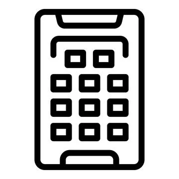 Smartphone showing app menu with buttons for navigation Stock Illustration