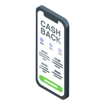 Smartphone showing cash back program offering financial rewards Stock-Illustration