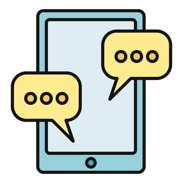 Smartphone showing chat bubbles for mobile messaging Stock Illustration