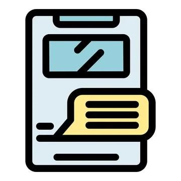 Smartphone is showing a chat message notification icon, Stock Illustration